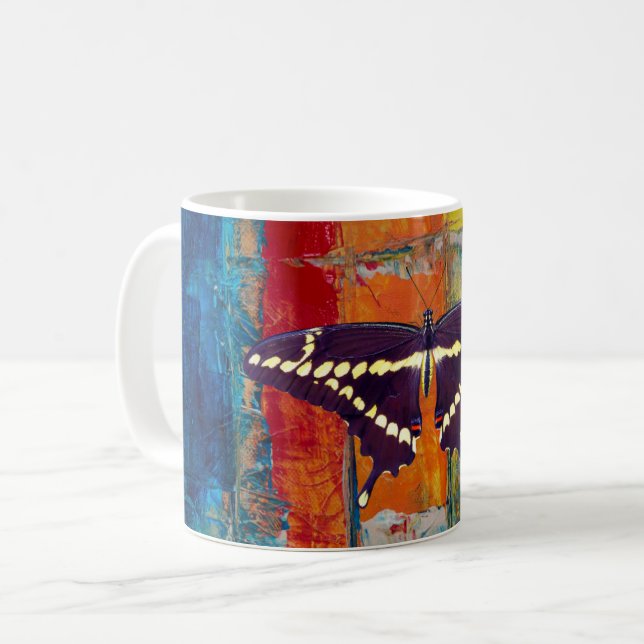 Caneca de Café Arte Abstracta 11 oz Cerâmica W-PT  (Frente Esquerda)