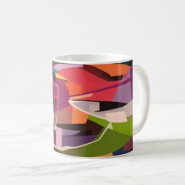 Caneca de Café Arte Abstracta 11 oz Cerâmica W-PT  (Frente Esquerda)