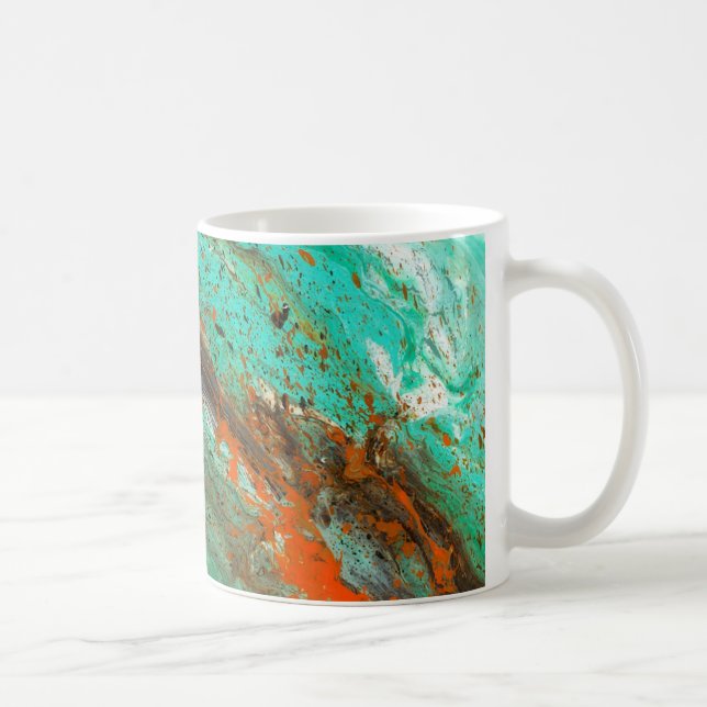 Caneca De Café Arte abstracta - terra luxúria (Direita)