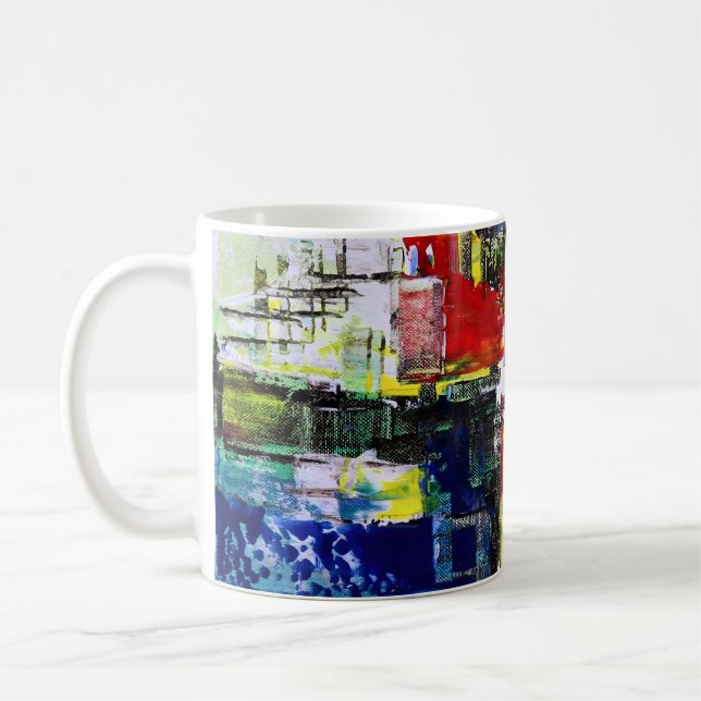 Caneca De Café Arte Abstrata  (Esquerda)