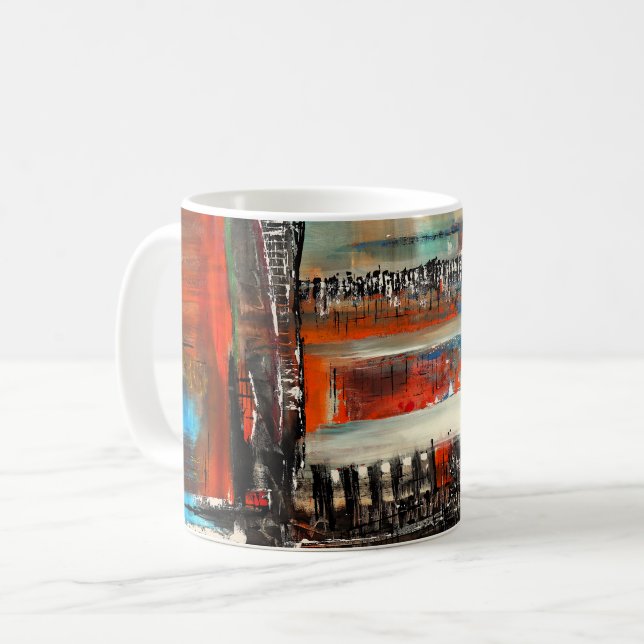 Caneca De Café Arte Abstrata  (Frente Esquerda)