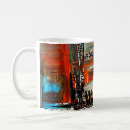 Caneca De Café Arte Abstrata