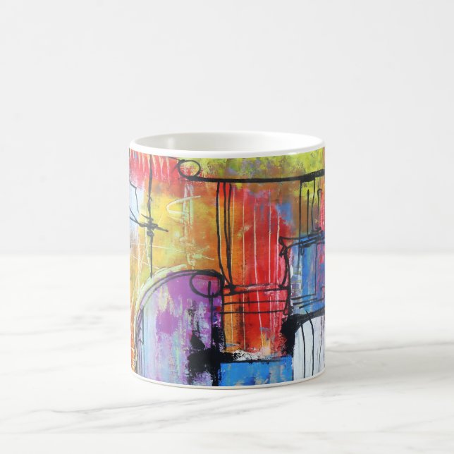 Caneca de Café Arte Abstrata (Centro)