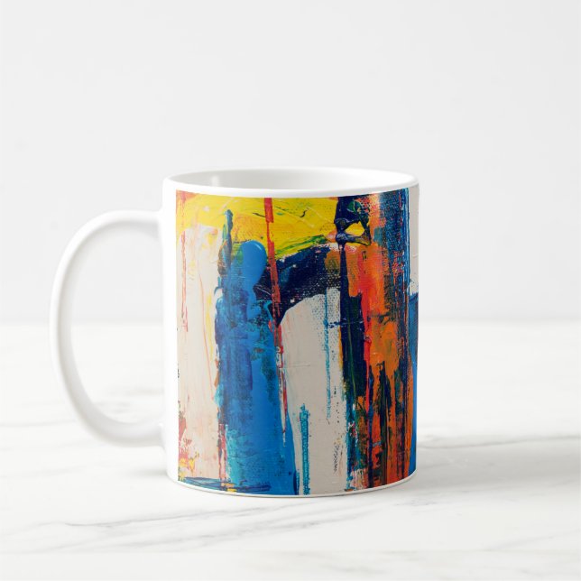 Caneca De Café Arte abstrata (Esquerda)
