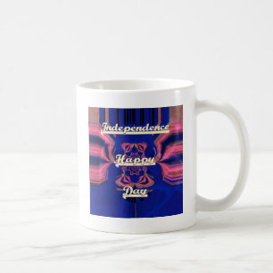 Caneca De Café Arte abstrata de celebração do Dia da Independênci