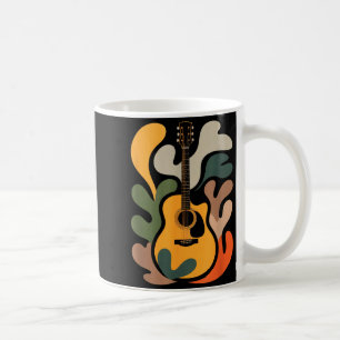Caneca De Café Arte abstrata de guitarra minimalista Presente eng