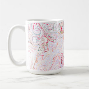 Caneca De Café Arte abstrata de mármore com redemoinho de fluido