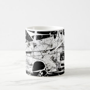 Caneca De Café Arte abstrata de rua urbana Van vintage quebrada