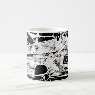 Caneca De Café Arte abstrata de rua urbana Van vintage quebrada
