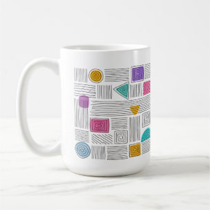 Caneca De Café Arte Abstrata Design Único Autêntico