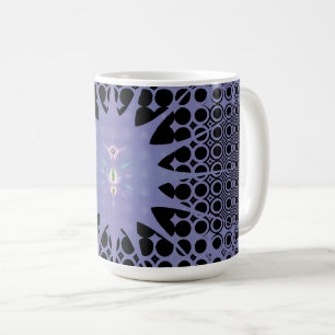 Caneca De Café Arte Abstrata Espaço Roxo Fractal