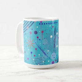 Caneca De Café Arte Abstrata: Faíscas no Céu