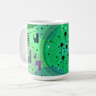 Caneca De Café Arte Abstrata: Fruta Kiwi Verde
