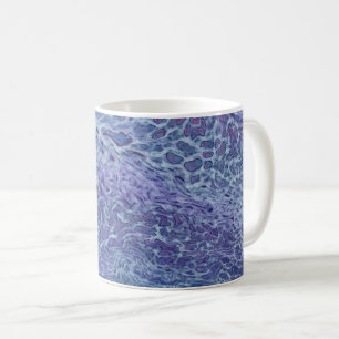 Caneca De Café Arte Abstrato de Azul e Violeta