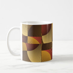 Caneca De Café Arte Abstrato Geométrica Fundo Texturizado