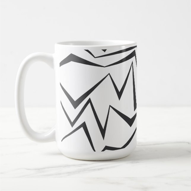 Caneca De Café Arte abstrato moderna, dinâmica, simples, ousada (Esquerda)