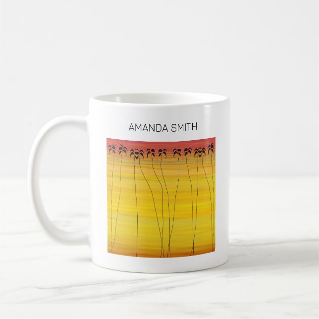 Caneca De Café Arte africana, Tropical Summer Sunset (Esquerda)