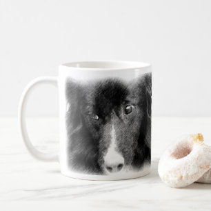 Caneca De Café Arte Animal Collie de Borda Negra
