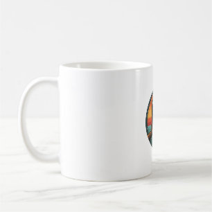 Caneca De Café Arte Animal da Selva Retro Gráfico de Preguiça Vin