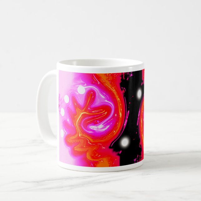 Caneca De Café Arte assustadora da lua (Frente Esquerda)