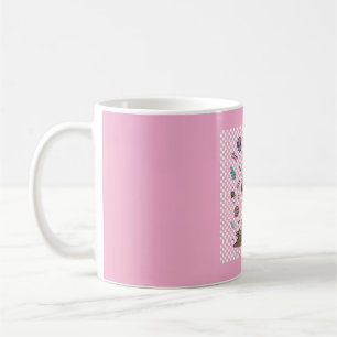 Caneca De Café Arte Assustadora Fofa de Mão de Zumbi com Flor
