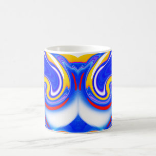 Caneca De Café Arte azul decorativa