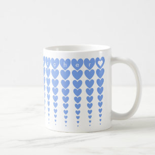 Caneca De Café Arte Blue Heart do melhor professor legante person