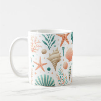 Caneca De Café Arte Coastal Shell