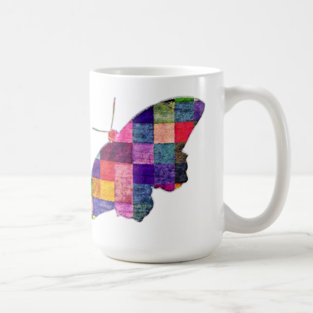 Caneca De Café Arte Colorida da Borboleta (Direita)