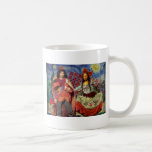 Caneca De Café Arte Colorida Divertida e Romântica da Mona Lisa