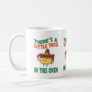 Caneca De Café Arte com palavras de taco de bebê engraçado 