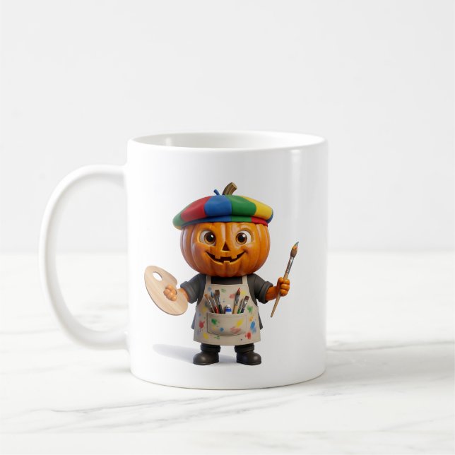 Caneca De Café Arte Criativa de Abóbora de Halloween (Esquerda)