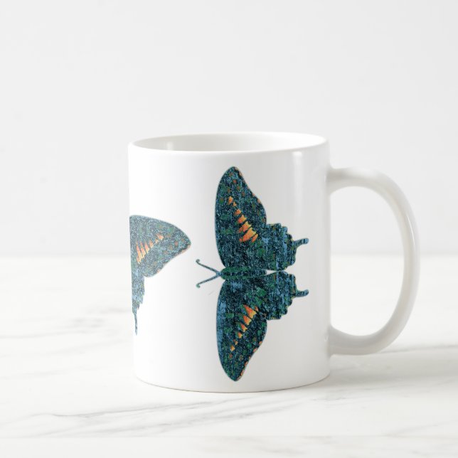 Caneca De Café Arte da Borboleta (Direita)