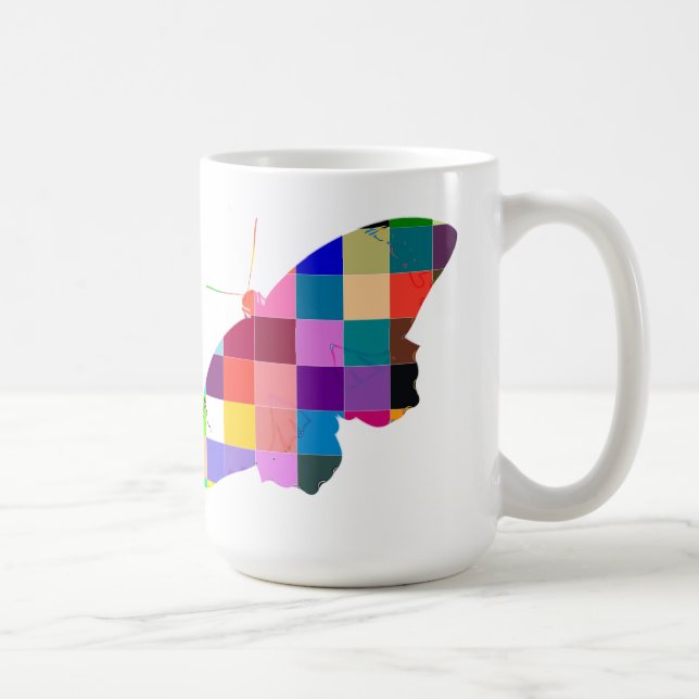 Caneca De Café Arte da Borboleta (Direita)