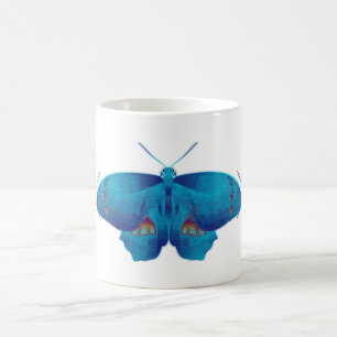 Caneca De Café Arte da Borboleta Azul