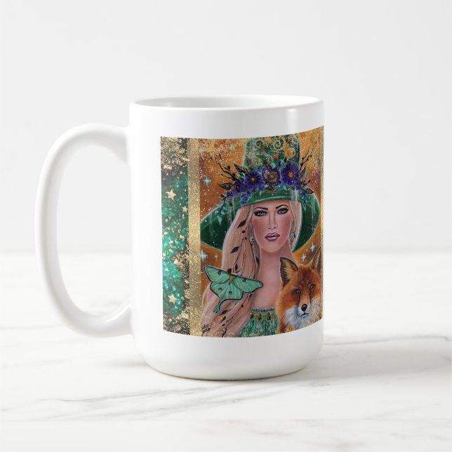 Caneca De Café Arte da bruxa-das-bruxas de Renee Lavoie (Esquerda)