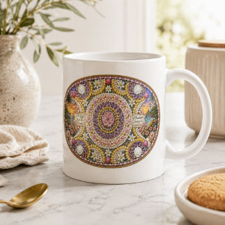 Caneca De Café Arte da Deusa Oceânica Espiritual Nautilus