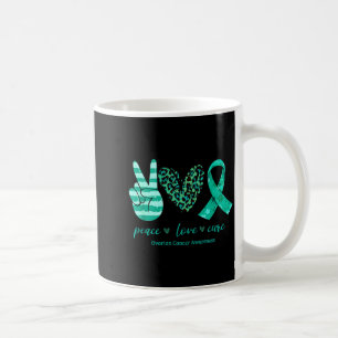 Caneca De Café Arte da Fita Azul Ovariana Paz Amor