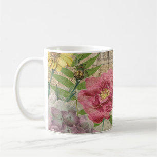 Caneca De Café Arte da Flor Floral do Ninho Floral