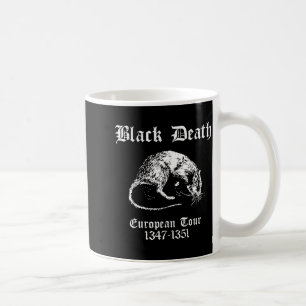 Caneca De Café Arte da Turnê Europeia Retro Black Death