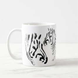 Caneca De Café Arte da zebra com nome