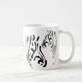 Caneca De Café Arte da zebra com nome