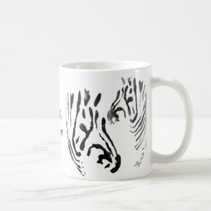 Caneca De Café Arte da zebra com nome