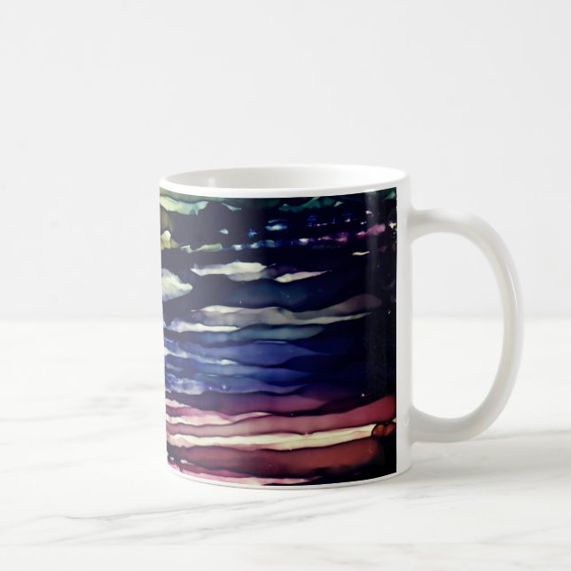 Caneca De Café "Arte das reflexões Rippled" por Stephanie Stevens (Direita)