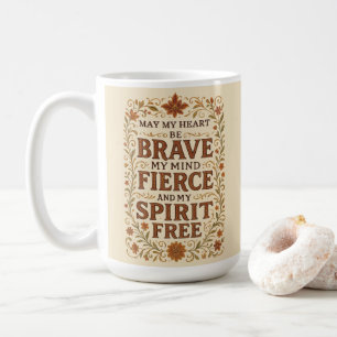 Caneca De Café Arte de Afirmação Livremente Boêmia