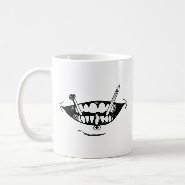 Caneca De Café arte de anime de terror (Esquerda)