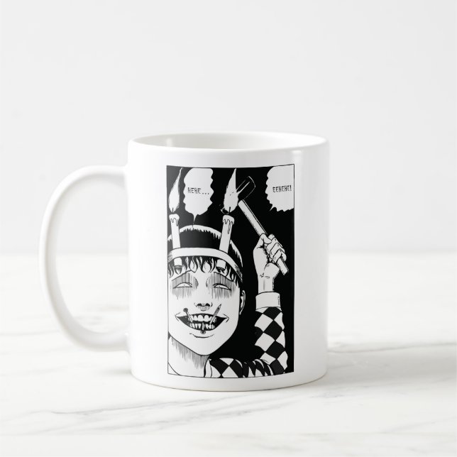 Caneca De Café arte de anime de terror (Esquerda)