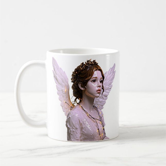 Caneca De Café Arte de Anjo Etéreo (Esquerda)