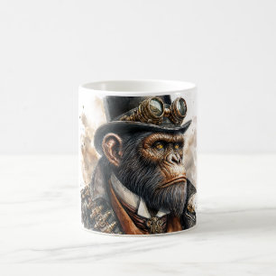 Caneca De Café Arte de Aquarela Ape Steampunk