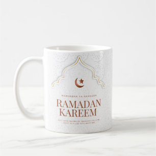 Caneca De Café Arte de Arco Islâmico Ramadan Kareem